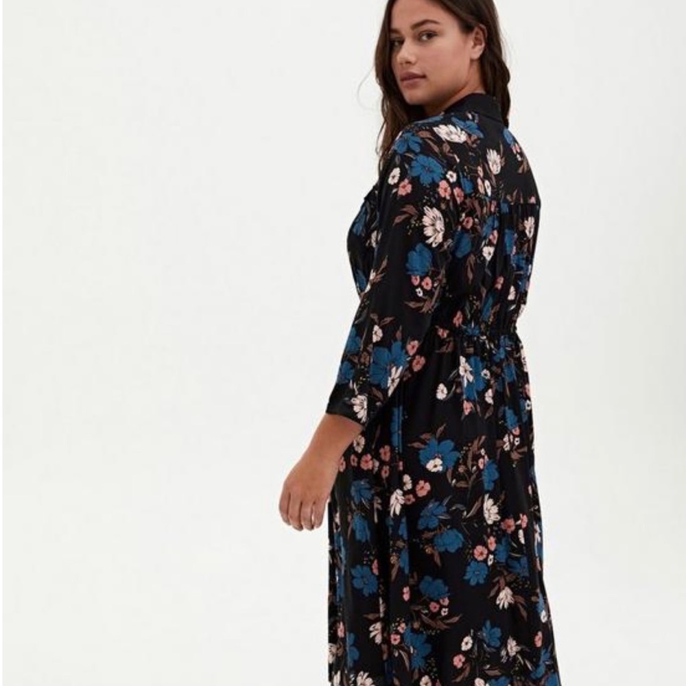 Midi Challis shirt dress